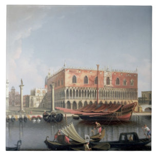 Gondeln vor St. markiert Quadrat, Venedig Fliese