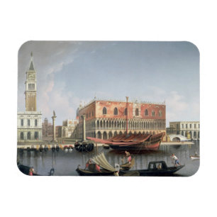 Gondeln vor St. markiert Quadrat, Venedig Magnet