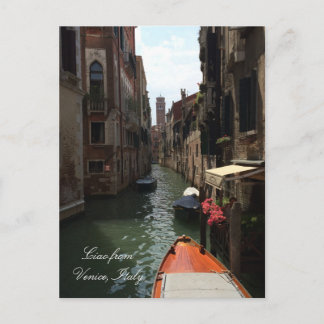Gondola auf der Straße von Venedig Italien Europa Postkarte
