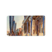 Gondola Moorings on Grand Canal by Sargent Adressaufkleber (Vorne)