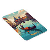Gondola ride in Venice with historic buildings Magnet (Rechte Seite)