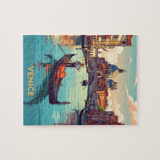 Gondola ride in Venice with historic buildings Puzzle (Horizontal)