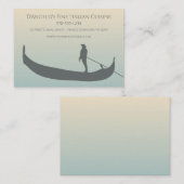 Gondola Silhouette Italienisches Restaurant oder R Visitenkarte (Vorne/Hinten)