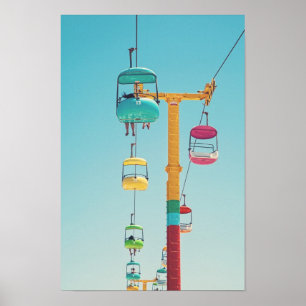 Gondolas Sky Gliders Santa Cruz Poster