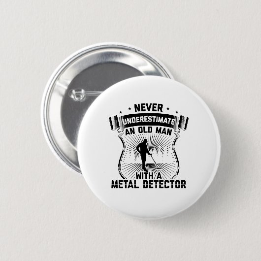 Gondolas | Treasure Hunt Metal Detector Gift Idee Button (Vorne & Hinten)