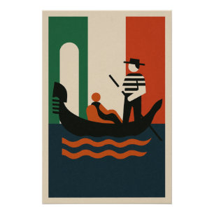 Gondole in Italien Poster