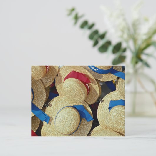 Gondolier hats, Venedig, Italien Postkarte (Stehend Vorderseite)