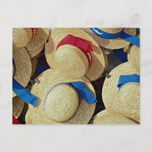 Gondolier hats, Venedig, Italien Postkarte (Vorderseite)