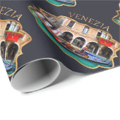 Gondolier in Cannaregio Geschenkpapier (Rolleneckpunkt)