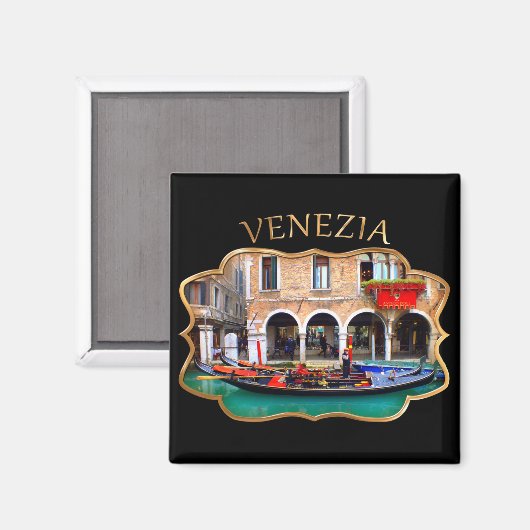 Gondolier in Cannaregio Magnet (Vorderseite/Rückseite)