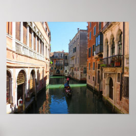Gondolier in Venedig, Italien Poster