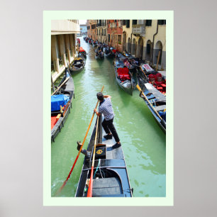 Gondolier in Venice Poster
