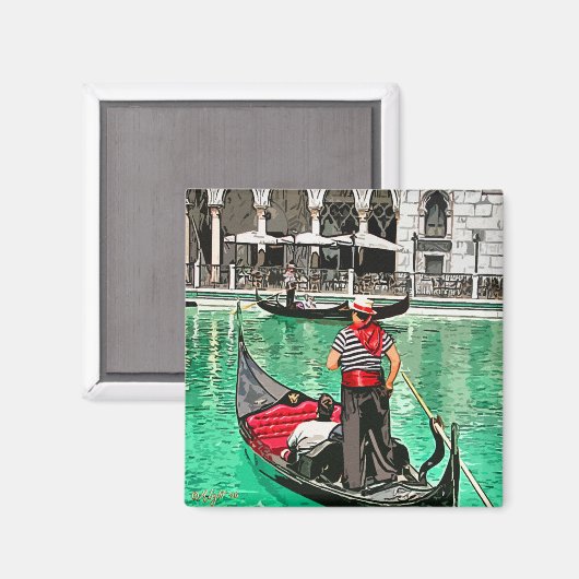 Gondolier Magnet (Vorderseite/Rückseite)