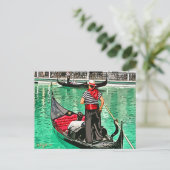 Gondolier Postkarte (Stehend Vorderseite)