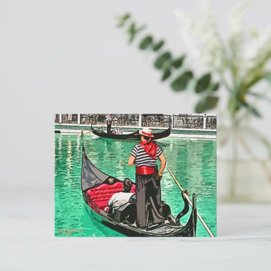 Gondolier Postkarte (Stehend Vorderseite)