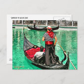 Gondolier Postkarte (Vorne/Hinten)