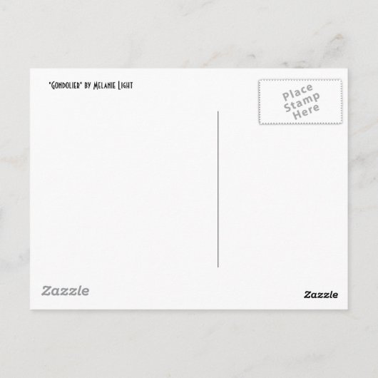 Gondolier Postkarte (Rückseite)