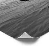 Gondolier Venice Italien Schwarzweißlandschaft Poster (Ecke)