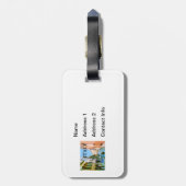 Gondoliere im Kanal in Venedig ITALIEN Gepäckanhänger (Rückseite vertikal)