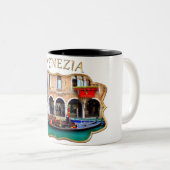 Gondoliere in Cannaregio Zweifarbige Tasse (VorderseiteRechts)