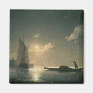 Gondoliere in Meer bis zum Nacht, 1843 Magnet