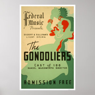 Gondolieri-Oper WPA 1937 Poster