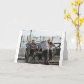 Gondolieri-Stillstehen Karte (Gelbe Blume)