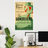Gondoliers Opera 1937 WPA Poster (Heimbüro)