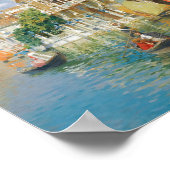 Gondoliers Venice, Rubens Santoro Poster (Ecke)