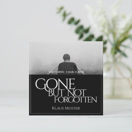 Gone, aber nicht vergessen - Dunkel (Stehend Vorderseite)