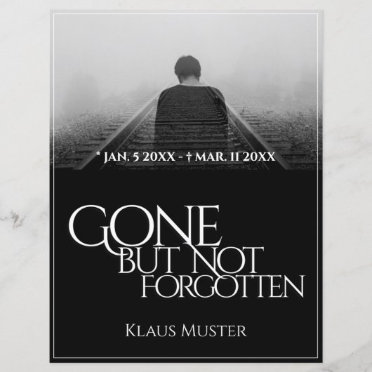 Gone, aber nicht vergessen - Dunkel (Vorderseite)