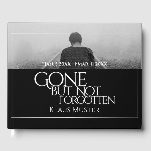 Gone, aber nicht vergessen - Dunkel Gästebuch (Vorderseite)