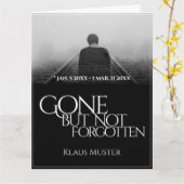 Gone, aber nicht vergessen - Dunkel Karte (Gelbe Blume)