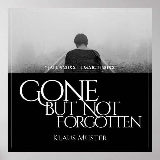 Gone, aber nicht vergessen - Dunkel Poster (Vorne)