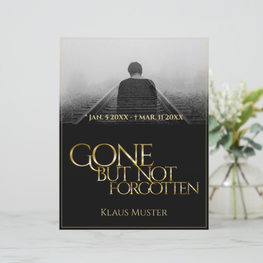 Gone, aber nicht vergessen - Dunkles Gold (Stehend Vorderseite)