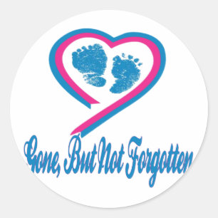 Gone aber nicht vergessen runder aufkleber