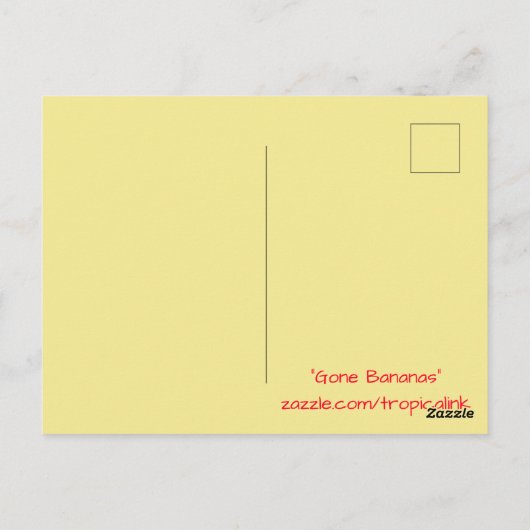 Gone Bananas Postkarte (Rückseite)
