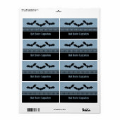 Gone Batty Halloween Backetiketten, Light Blue (Vorne)