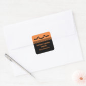 Gone Batty Halloween Backkleber, Orange Quadratischer Aufkleber (Umschlag)