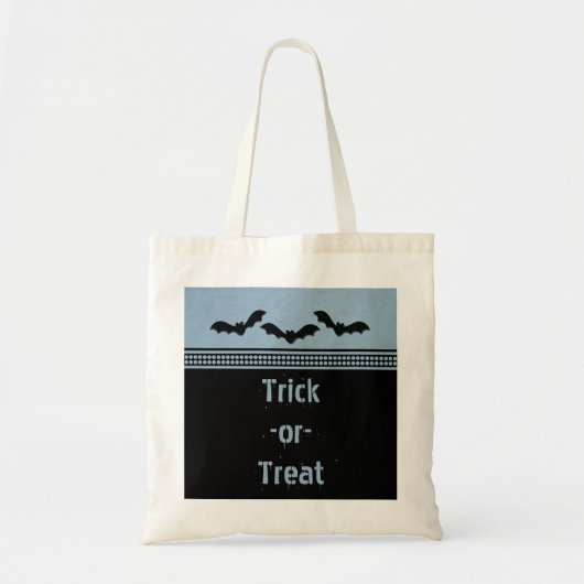 Gone Batty Halloween Bag, Light Blue Tragetasche (Vorne)