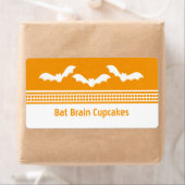 Gone Batty Halloween Baking Labels, Orange & White (Insitu)