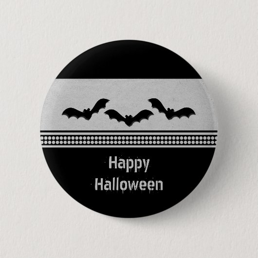 Gone Batty Halloween Button, Light Gray Button (Vorderseite)
