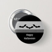 Gone Batty Halloween Button, Light Gray Button (Vorne & Hinten)