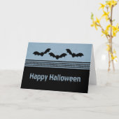 Gone Batty Halloween Card, Light Blue Karte (Gelbe Blume)