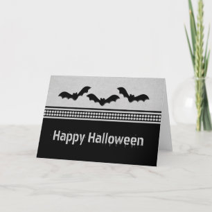 Gone Batty Halloween Card, Light Grau Karte