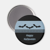 Gone Batty Halloween Magnet, Light Blue Magnet (Vorderseite/Rückseite)