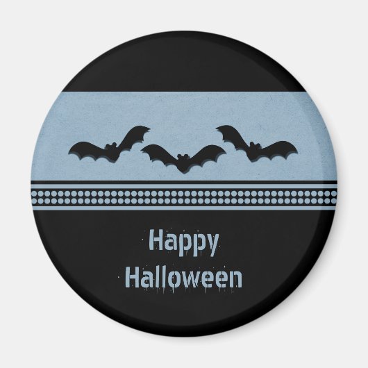 Gone Batty Halloween Magnet, Light Blue Magnet (Vorne)