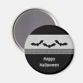 Gone Batty Halloween Magnet, Light Gray Magnet (Vorderseite/Rückseite)