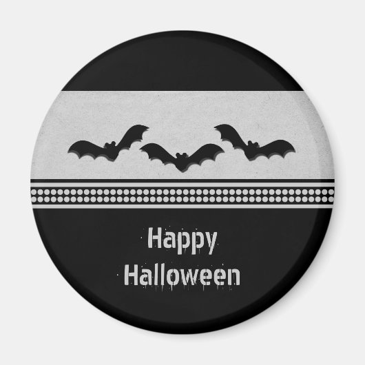 Gone Batty Halloween Magnet, Light Gray Magnet (Vorne)