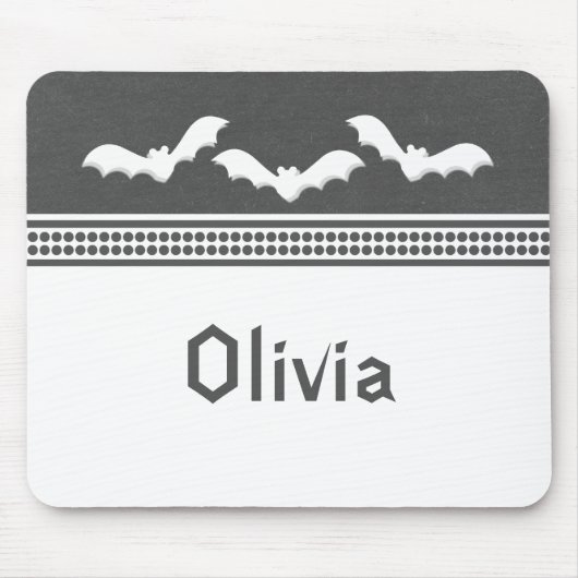 Gone Batty Halloween Mousepad, Dunkelgrau Mousepad (Vorne)